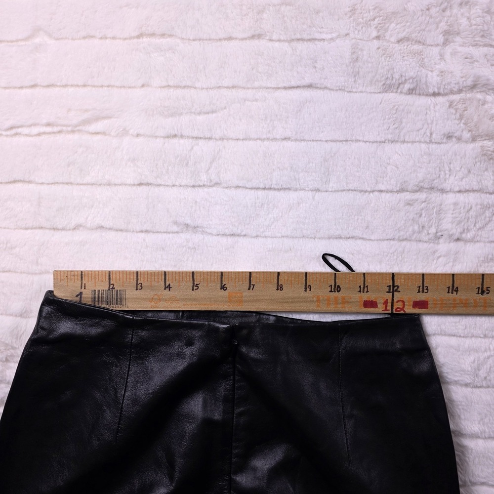 Ralph Lauren Purple Label Curran Nappa Leather Skirt Womens 2 Lambskin $1,890 - Picture 6 of 8